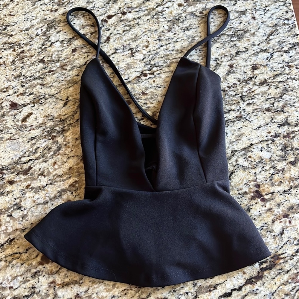 Black tank top.
